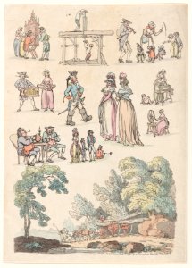 Outlines of Figures and a Landscape MET DP872095
