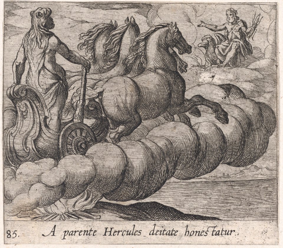 Plate 85- The Immortalization of Hercules (A parente Hercules deitate honestatur), from Ovid's 'Metamorphoses' MET DP866526