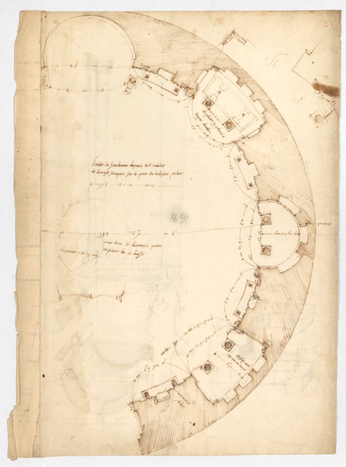 Pantheon, partial plan; details (recto) Pantheon, rectangular niche, perspective; vault, detail (verso) MET DP247627