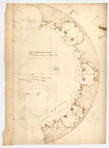 Pantheon, partial plan; details (recto) Pantheon, rectangular niche, perspective; vault, detail (verso) MET DP247627
