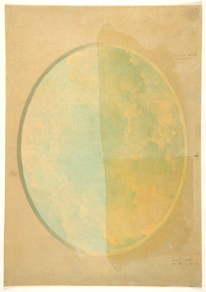 Oval design for a ceiling painted with clouds MET DP811723