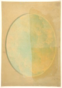 Oval design for a ceiling painted with clouds MET DP811723