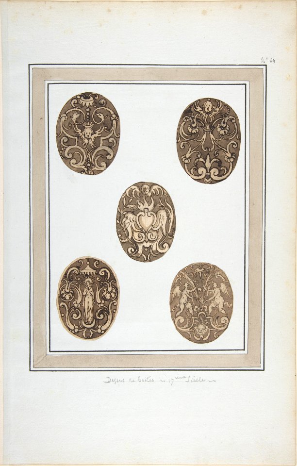 Oval Ornament Designs for Boxes MET DP808509