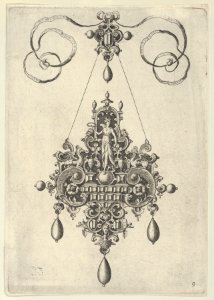 Pendant Design with Winged Victory Holding a Laurel Wreath MET DP837423