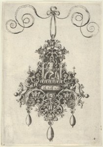 Pendant Design with Mars Seated Beneath an Arch MET DP837420