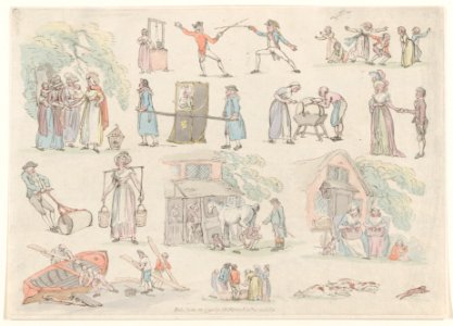 Outlines of Figures, Animals and a Boat MET DP872096