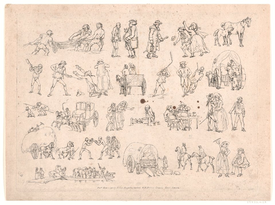 Outlines of Figures, Animals, and Carriages MET DP872108