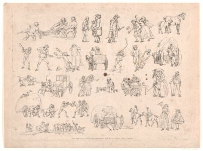 Outlines of Figures, Animals, and Carriages MET DP872108