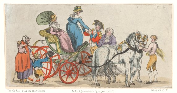 Outlines of Figures with a Carriage MET DP872094