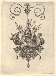 Pendant Design with a Sea Monster Carrying Neptune Flanked by Two Nerieds MET DP837441
