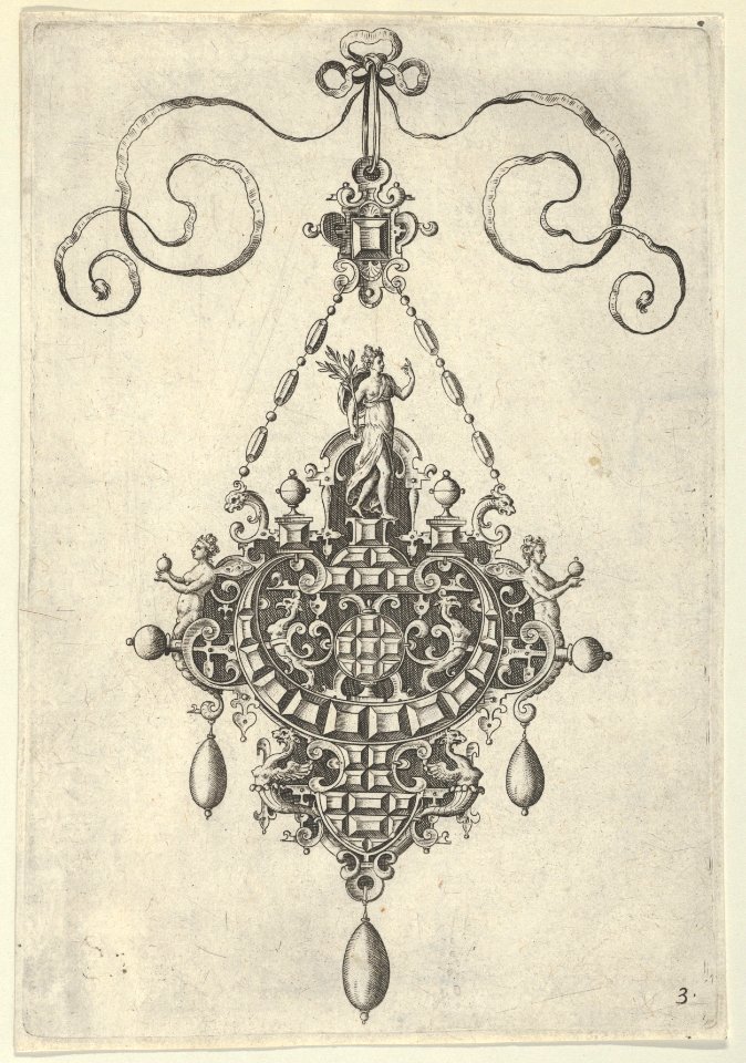Pendant Design with Pax Standing Before an Arch MET DP837427