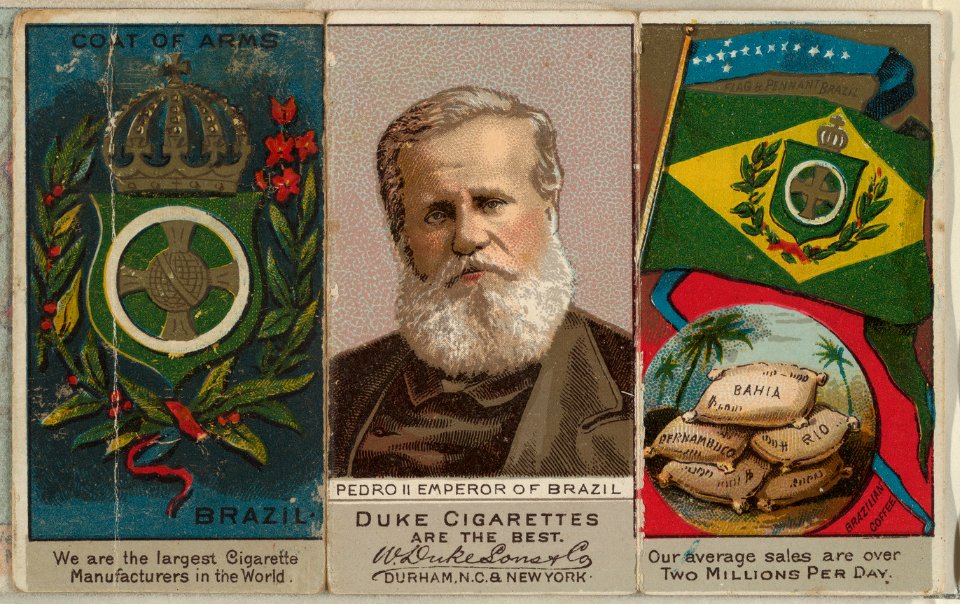 Pedro II, Emperor of Brazil, from the Rulers, Flags, and Coats of Arms series (N126-2) issued by W. Duke, Sons & Co. MET DPB873866