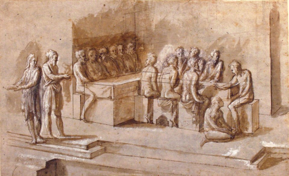 Penitent Woman Anointing the Feet of Christ at the Table of Simon the Pharisee (Luke 7-36-50) MET 1981.77 RECTO