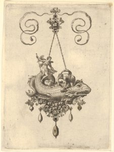 Pendant Design with a Fish Carrying Tobias and the Angel MET DP837440