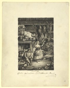 Peasants' interior with spinner MET DP852159