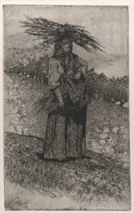 Peasant woman gathering sticks Met DP885762