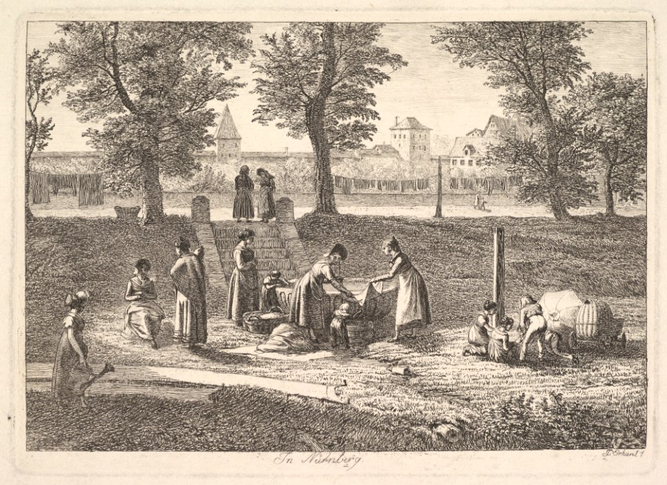 Outdoor Scene of Women in Domestic Activities in Nurnberg, MET DP824245