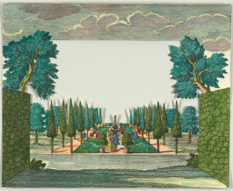 Paper Theater or Diorama of an Italianate Villa and Garden MET DP838074