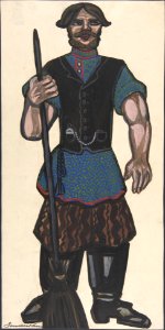 Peasant holding a broom MET DP804829