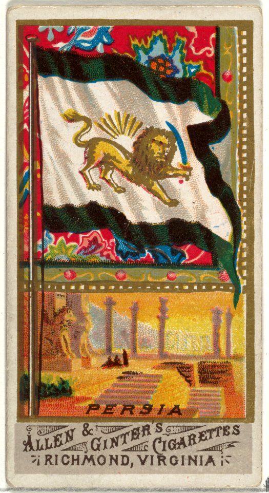Persia, from Flags of All Nations, Series 1 (N9) for Allen & Ginter Cigarettes Brands MET DP841349