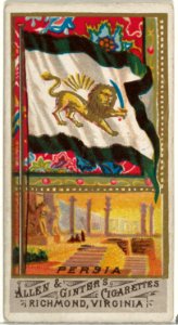 Persia, from Flags of All Nations, Series 1 (N9) for Allen & Ginter Cigarettes Brands MET DP841349