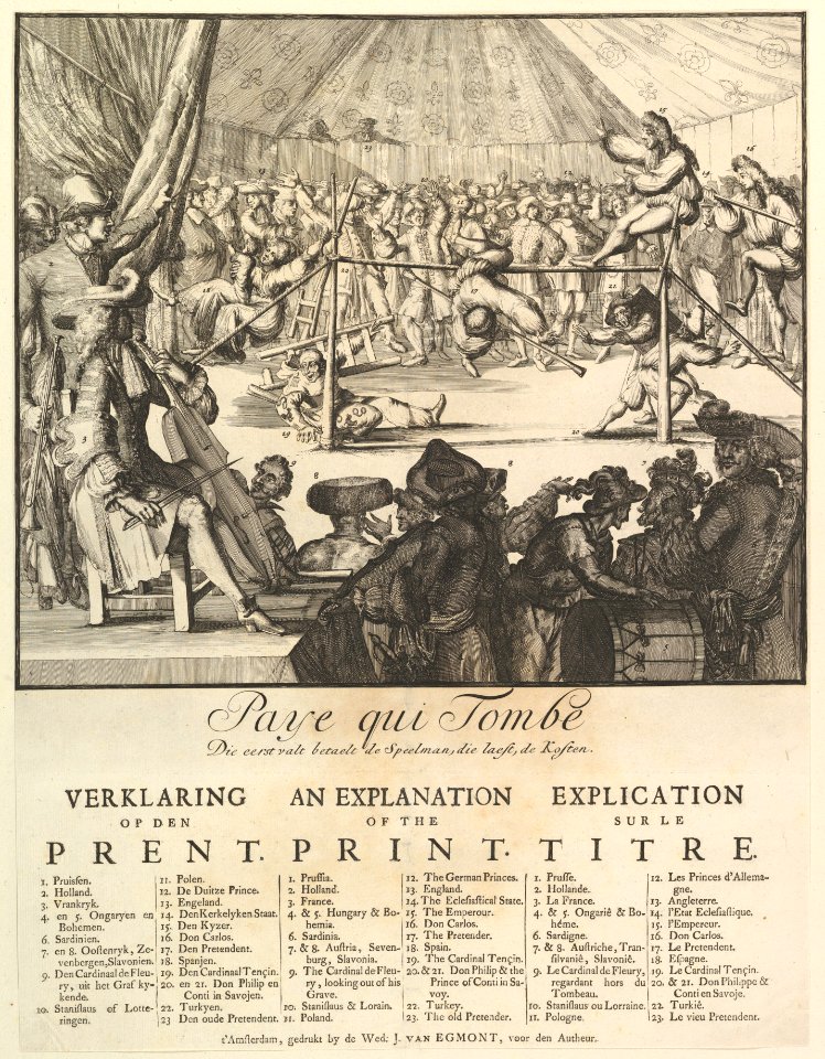 Paye qui Tombe- Die eerst valt betaelt de Speelman, die laest, de Kosten (The Fall of the Country- The First That Falls Pays the Player, the Last the Costs) MET DP824605