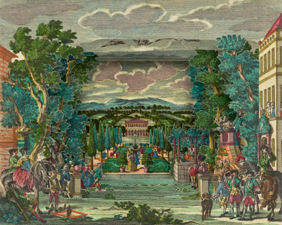 Paper Theater or Diorama of an Italianate Villa and Garden MET DP-12240-001