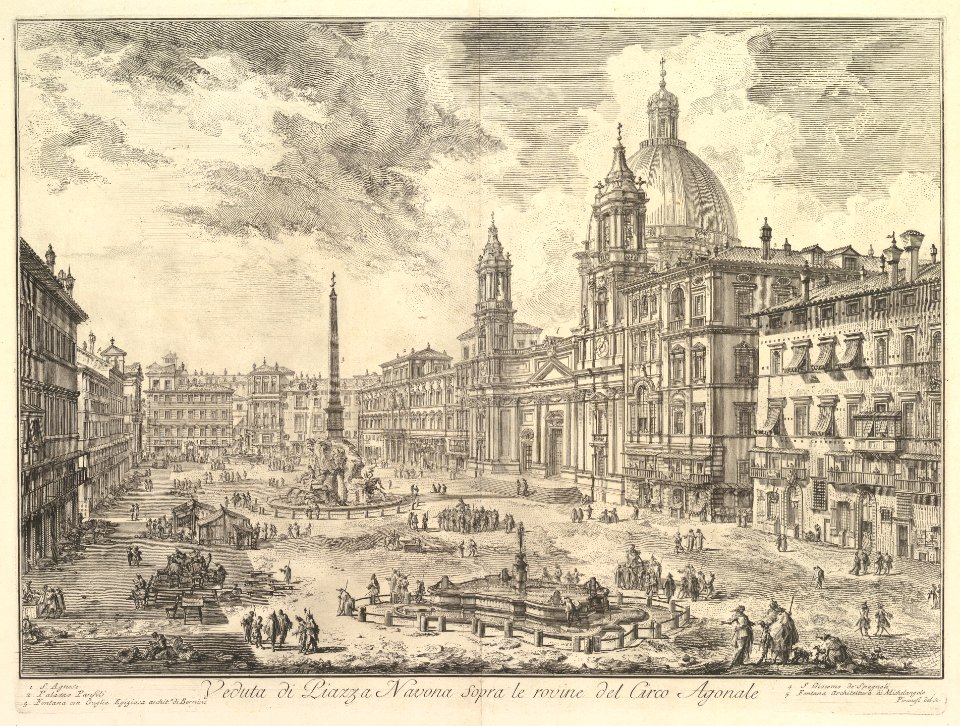 Piazza Navona with S. Agnese on the Right MET DP828313