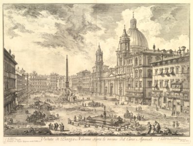 Piazza Navona with S. Agnese on the Right MET DP828313