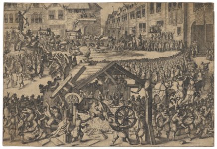 People celebrating at the coronation of Ferdinand II in Frankfurt MET DP855324
