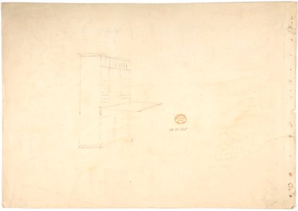 Paneling and Benches (Verso- sketch of a Desk) MET DP807436