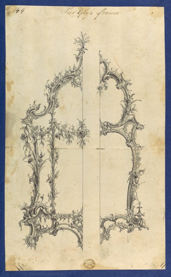 Pier Glass Frames, in Chippendale Drawings, Vol. I MET DP104185
