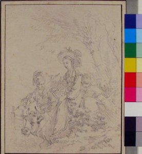 Peasant Girl Riding an Ox with Companions MET 53.522.36
