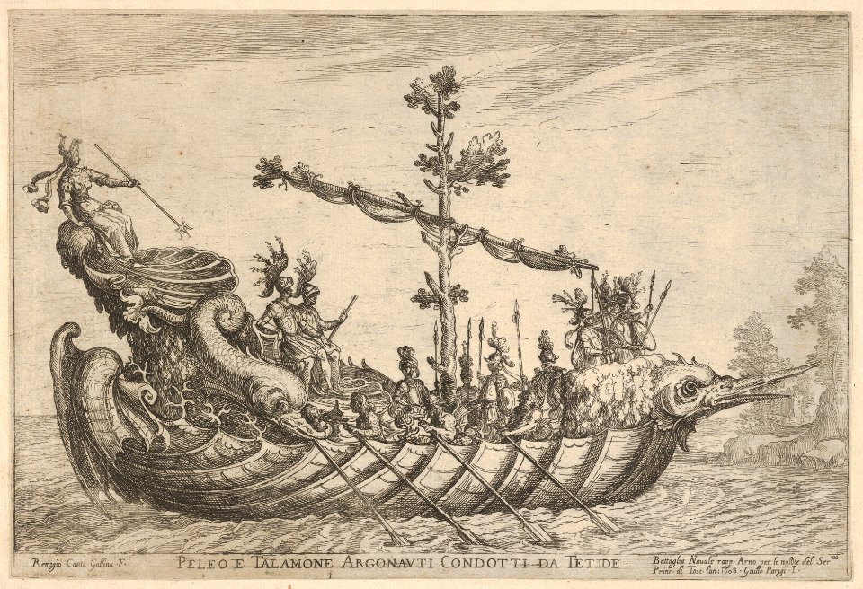 Peleus and Talamon, from the series 'Vessels of the Argonauts,' for the wedding celebration of Cosimo de' Medici in Florence, 1608 MET DP832208