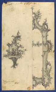 Pier Glass Frames, in Chippendale Drawings, Vol. I MET DP104184