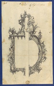Pier Glass Frames, in Chippendale Drawings, Vol. I MET DP104187