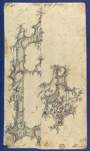 Pier Glass Frames, in Chippendale Drawings, Vol. I MET DP104186