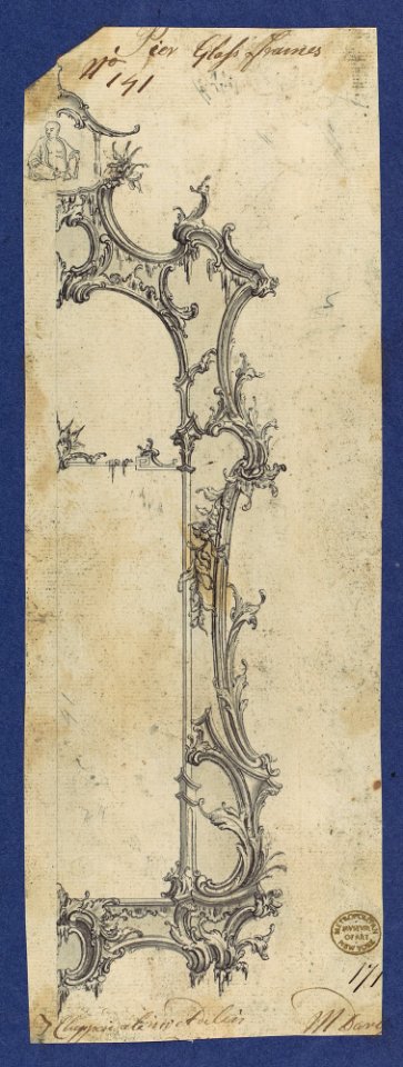 Pier Glass Frames, in Chippendale Drawings, Vol. I MET DP104182