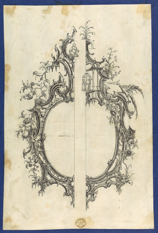 Pier Glass Frames, in Chippendale Drawings, Vol. I MET DP104188