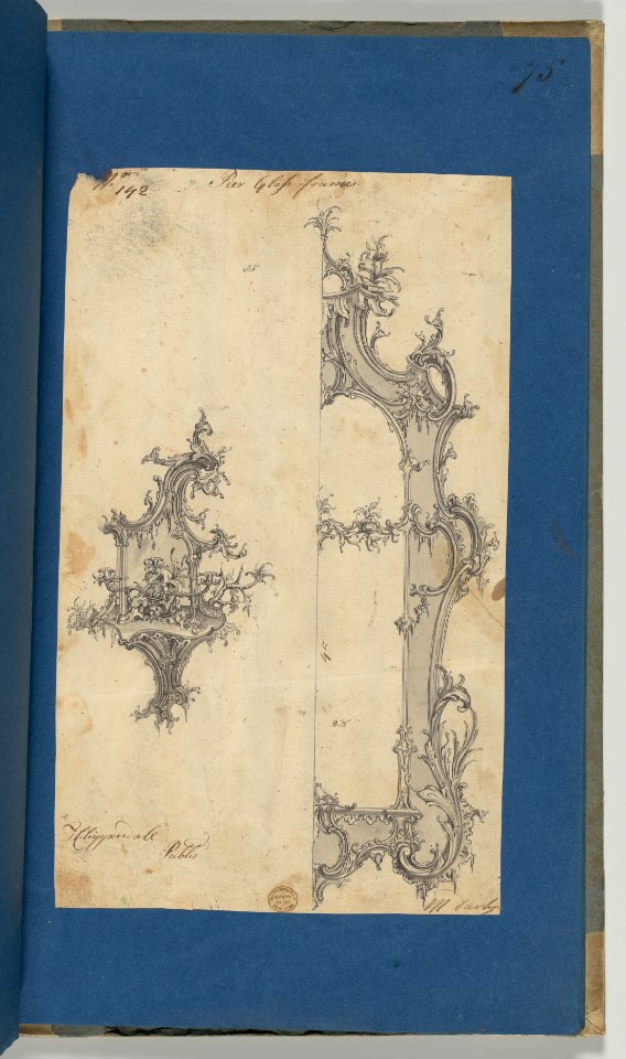 Pier Glass Frames, in Chippendale Drawings, Vol. I MET DP-14278-060