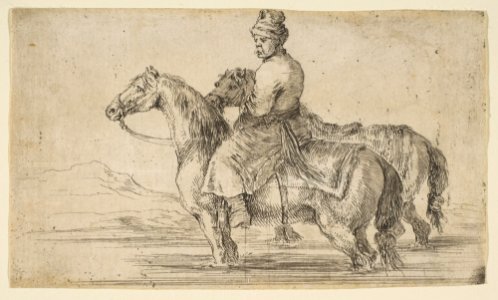 Polish Groom Bathing Horses MET DP817424