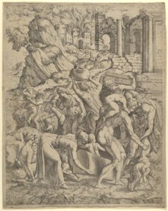 People Fleeing a Burning City MET DP854650