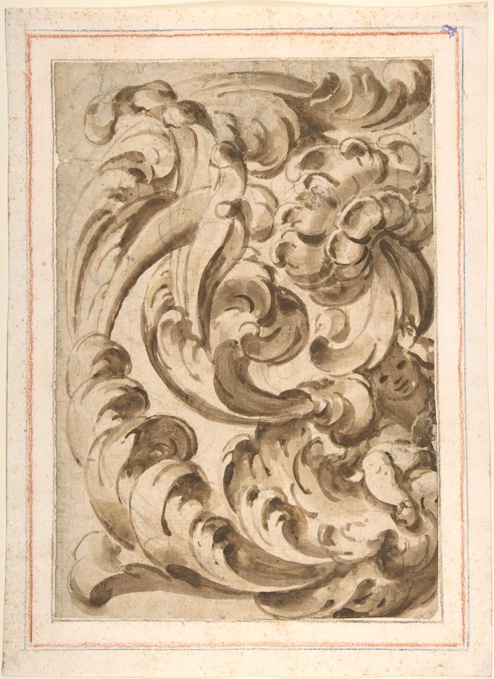 Overall Pattern of Acanthus Scrolls with a Putto MET DP802606
