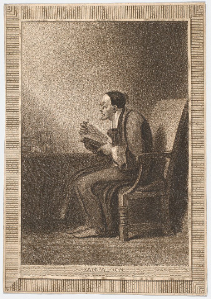 Pantaloon- "The Sixth Age Shifts into the Lean and Slippered Pantaloon" (Shakespeare, As You Like It) MET DP858688