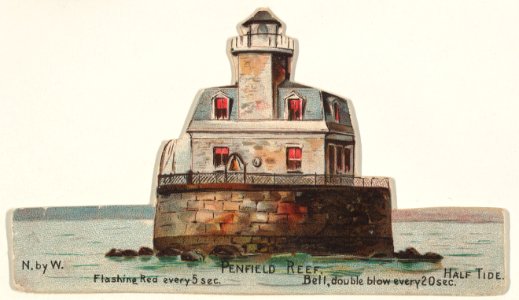 Penfield Reef, from the Lighthouses series (N119) issued by Duke Sons & Co. to promote Honest Long Cut Tobacco MET DPB873711
