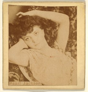 Pearl Jackson, from the Actresses series (N246), Type 2, issued by Kinney Brothers to promote Sporting Extra Cigarettes MET DP860106