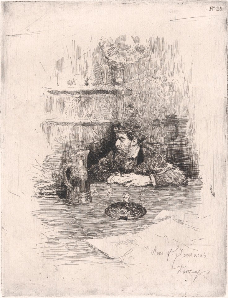 Portrait of the painter Eduardo Zamacois seated at a table MET DP876131