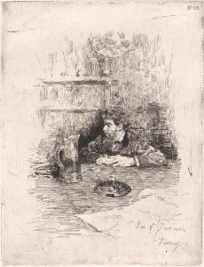 Portrait of the painter Eduardo Zamacois seated at a table MET DP876131
