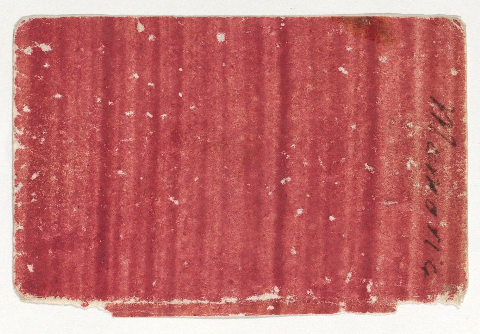 Red paste paper with striping Met DP887097