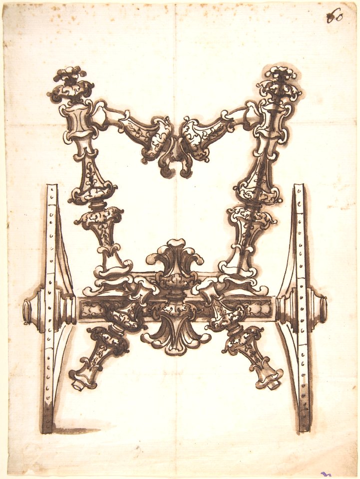 Rear View of the Wooden Structure of a Carriage MET DP802666